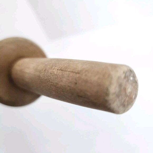 Vintage Rolling Pin Solid Wood Rustic Farmhouse Kitchen Decor Cottagecore 16.75" - Picture 4 of 11
